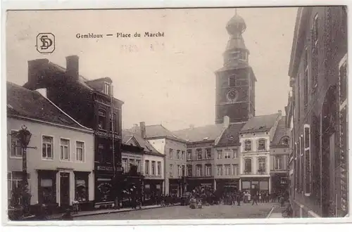 45497 Feldpost Ak Gembloux Belgien Place du Marche 1915