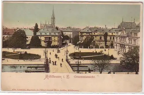45485 Ak Mühlhausen en Alsace Vue d'ensemble vers 1910