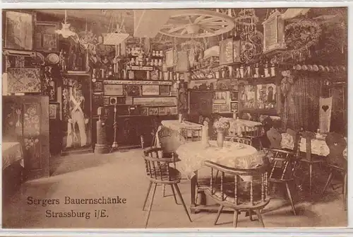 45477 Ak Strassburg im Elsass Bauernschänke um 1910