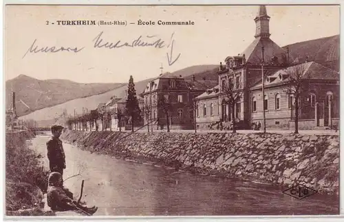 45475 Ak Turkheim en Alsace Ècole Community vers 1910