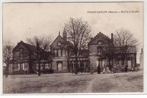 45469 Ak Passy Grigny (Marne) Mairie et Ecoles um 1915