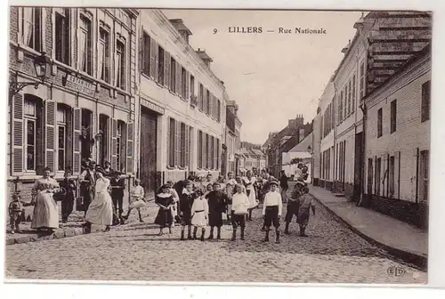 45459 Feldpost Ak Lilliers Rue Nationale 1915