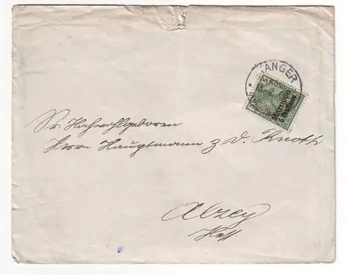 45456 lettre ancienne Deutsche Post Maroc Tanger 1905
