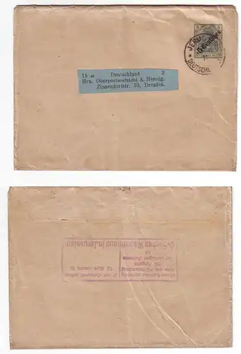 45443 alter Brief Deutsche Post Türkei Jerusalem 1912