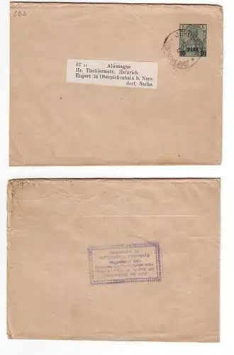 45440 lettre allemande Post Turquie Jérusalem 1901