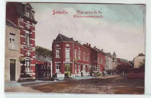 45396 Feldpost Ak Jemelle Belgien Place communale 1914