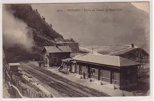 45361 Ak Modane Entreé du Tunnel du Mont Cenis 1917