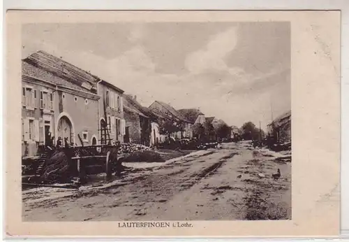 45356 Ak Lauterfingen en Lorraine Vue de la route 1918