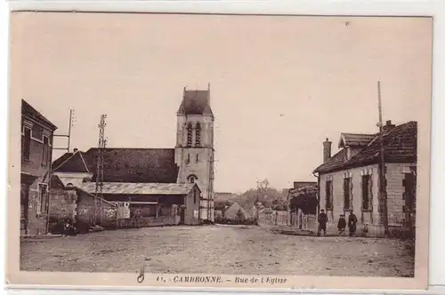 45354 Ak Cambronne Rue de L'Eglise um 1920