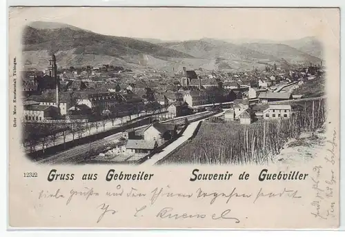 45348 Ak Salutation de Geweiler Guebwiller Alsace 1899
