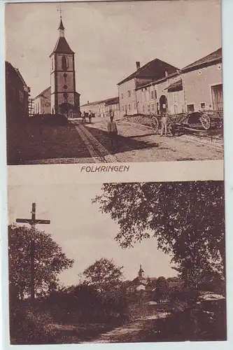 45293 Feldpost Ak Folkringen Foulcrey 1917