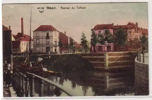 45266 Feldpost Ak Gand Belgique Avenue du Tolhuis 1914