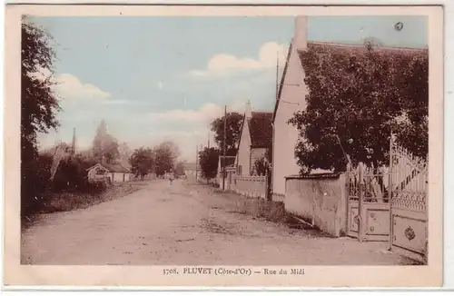 45257 Ak Pluvet (Cóte d'Or) Rue du Midi um 1930