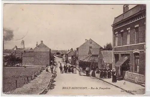 45227 Ak Billy-Montigny Rue de Fouquières 1915