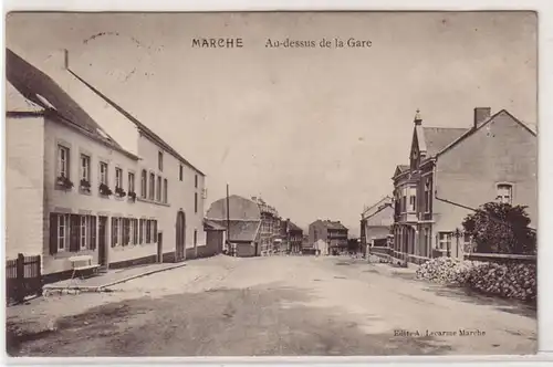 45221 Ak Marche Au-dessus de la Gare Belgien 1915