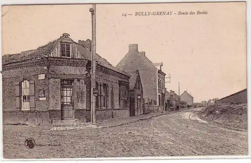 45210 Ak Bully Grenay (France) Route du Brebis vers 1915