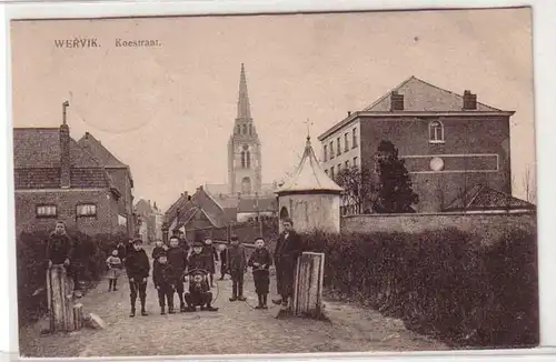 45209 Feldpost Ak Wervik Belgien Koestraat 1915