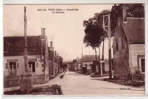 45193 Ak Palis (Aube) Grande Rue Le Calvaire vers 1915