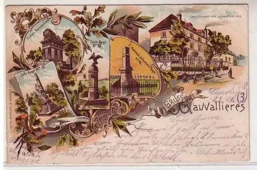45190 Ak Lithographie Gruß aus Lauvallieres 1915
