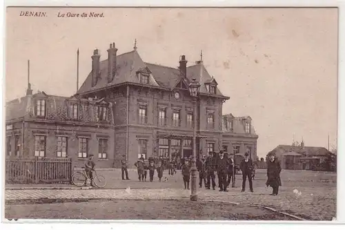 45174 Ak Denain La Gare du Nord um 1915