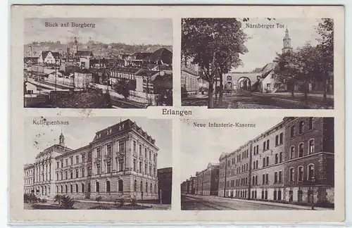 45154 Mehrbild Ak Erlangen Kaserne usw. 1917