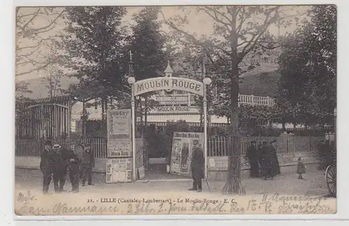 45099 Feldpost Ak Lille Le Moulin Rouge France 1914