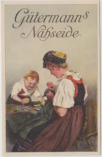 45088 Reklame Ak Gütermann's Nähseide um 1930