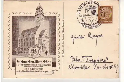 45043 Ak Berlin Neukölln Timbres Affichage promotionnel 1938