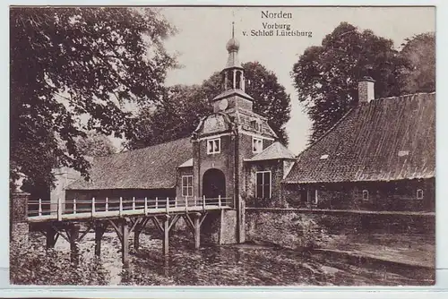44998 Ak Norden Vorburg c. Château Lütetsburg vers 1930