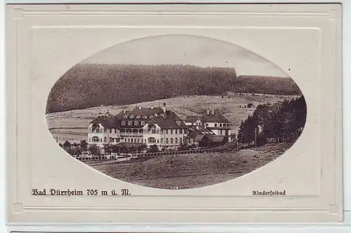 44988 Ak Bad Dürrheim 705 m d'altitude M. Kindersolbad vers 1930