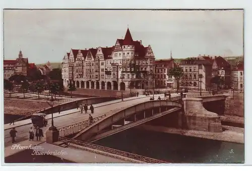 44987 Ak Pforzheim Auerbrücke um 1910