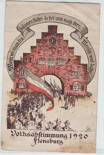 44982 Ak Flensburg Schleswig Volksabstimmung 1920