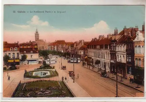 44979 Ak Calais Le Boulevard Pasteur et Jaquard um 1915