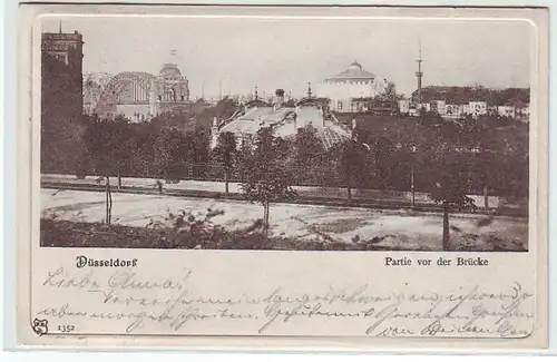 44942 Ak Düsseldorf Partie devant le pont 1902