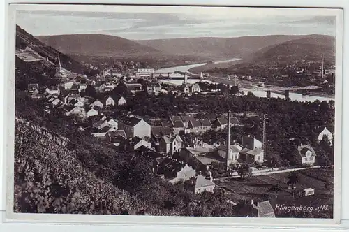 44921 Ak Klingenberg am Main Gesamtansicht um 1920