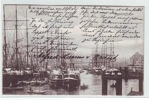 44891 Ak Hamburg voilier port 1906