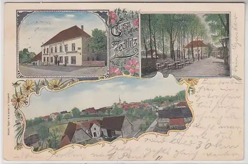 44881 Mehrbild Ak Gruß aus Zedlitz bei Borna Gasthof 1902