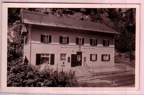 44861 Foto Ak Oberaudorf Warengeschäft Schmid um 1940
