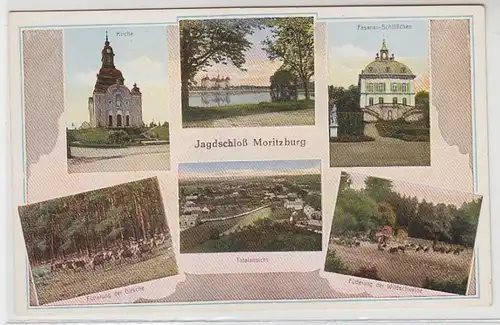 44838 Mehrbild Ak Jagdschloß Moritzburg um 1920