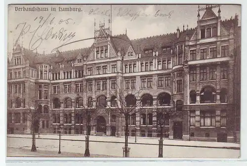 44812 Ak Verbandhaus in Hamburg 1905