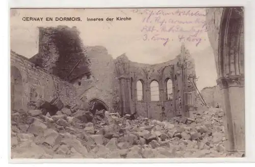 44763 Feldpost Ak Cernay en Dormois Destructions 1916