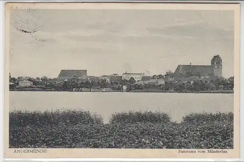 44754 Ak Angermünde Panorama vom Münde See 1928