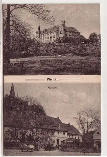 44715 Mehrbild Ak Püchau Schloß und Gasthof 1925