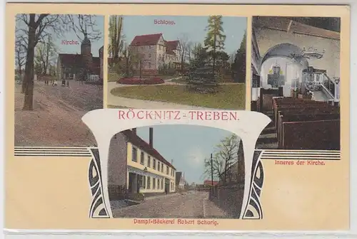44699 Mehrbild Ak Röcknitz Treben Bäckerei usw. um 1920