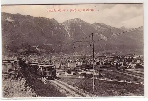 44698 Ak Stubaital-Bahn Blick auf Innsbruck 1905