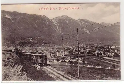 44698 Ak Stubaital-Bahn Vue sur Innsbruck 1905