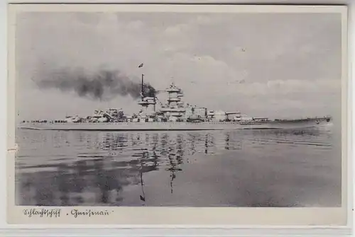 44653 Ak Deutsches Schlachtschiff "Gneisenau" 1940