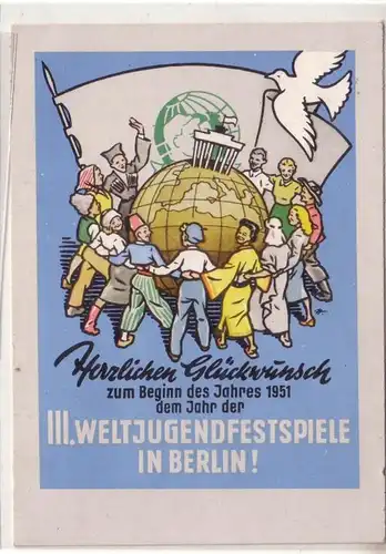 44624 Ak III. Festival mondial de la jeunesse à Berlin 1951