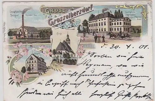 44605 Ak Lithographie Gruß aus Grossolbersdorf 1901