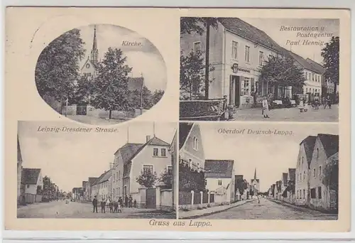44588 Mehrbild Ak Gruß aus Luppa Restauration 1928